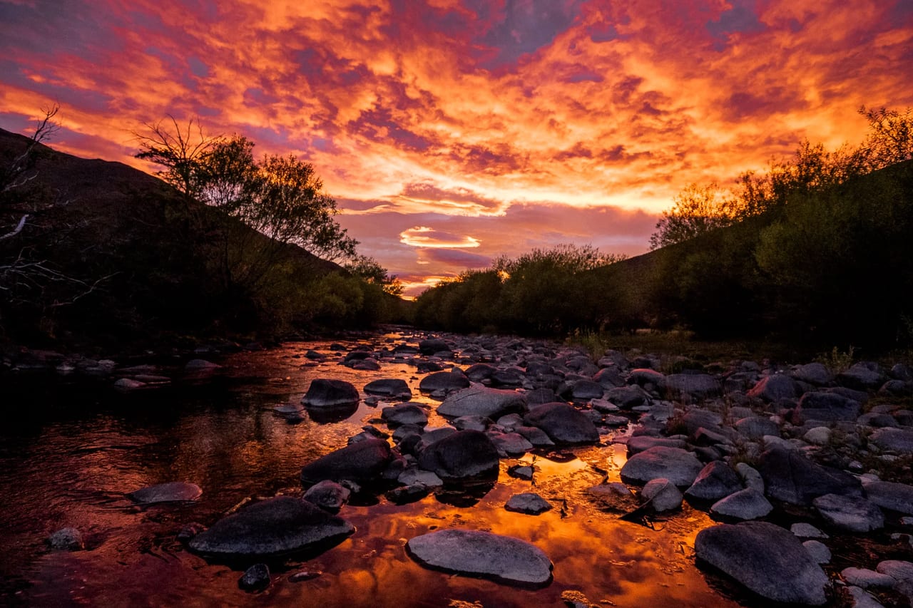Red sunrise